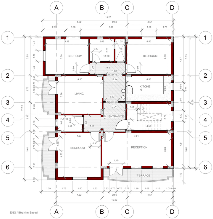 تصميم مخطط لعمارة سكنية