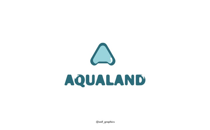 aqualand logo design تصميم شعار لمركز العاب مائية