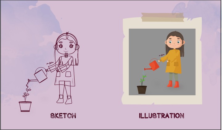 رسم شخصية كرتونية لقصص الأطفال باستخدام برنامج اليستريتور  قابلة للتحريك