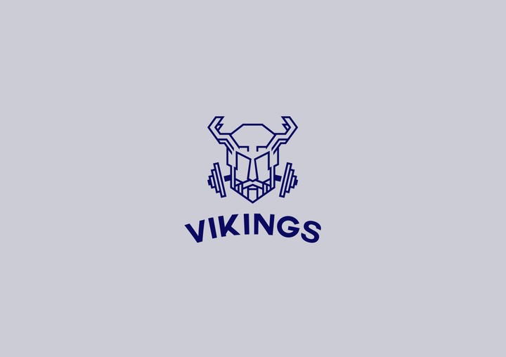 vikings fitness center logo & branding