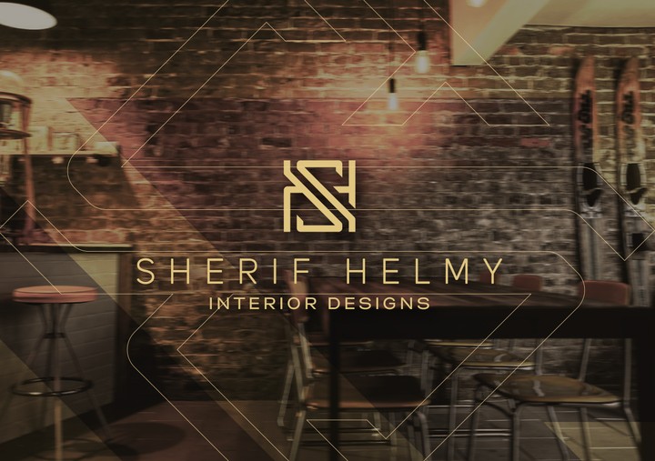 Sherif  Helmy Interior  designs) logo & Branding)