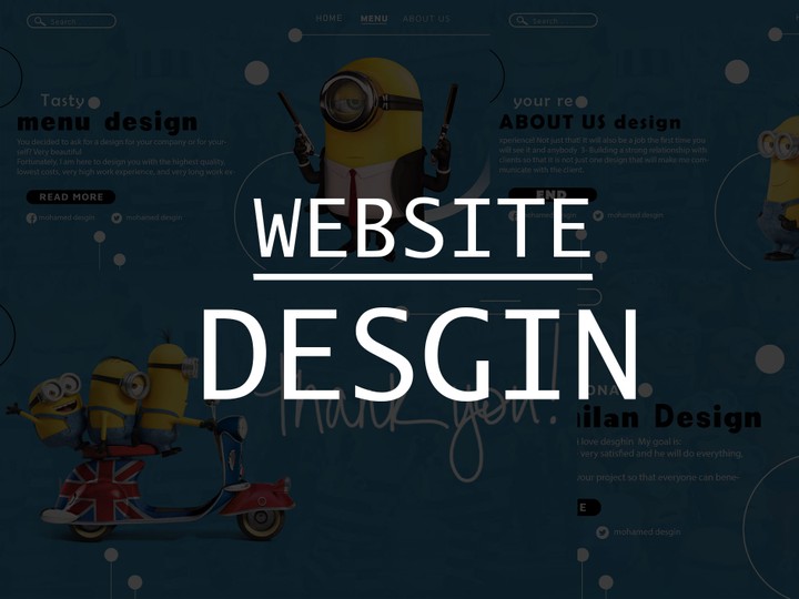 تصميم واجهة الموقع WEBSITE DESGIN