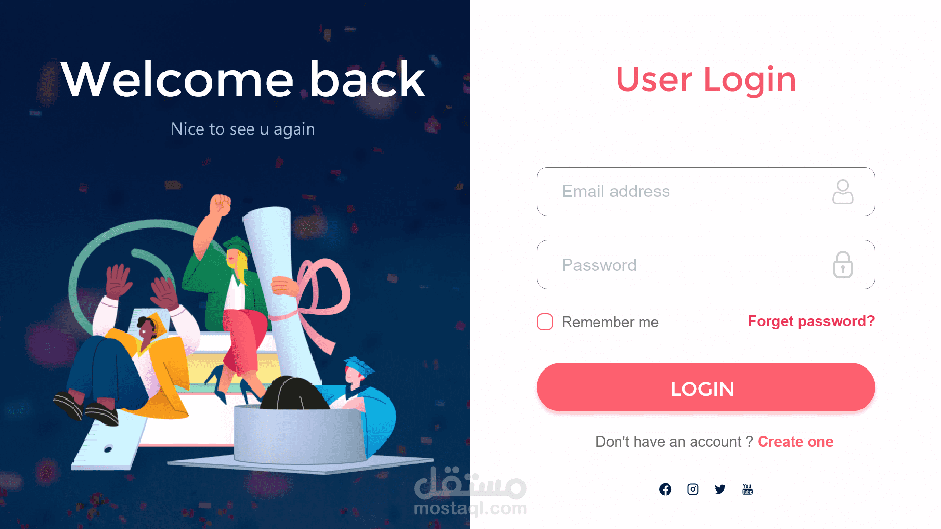 Web Login page /UIUX