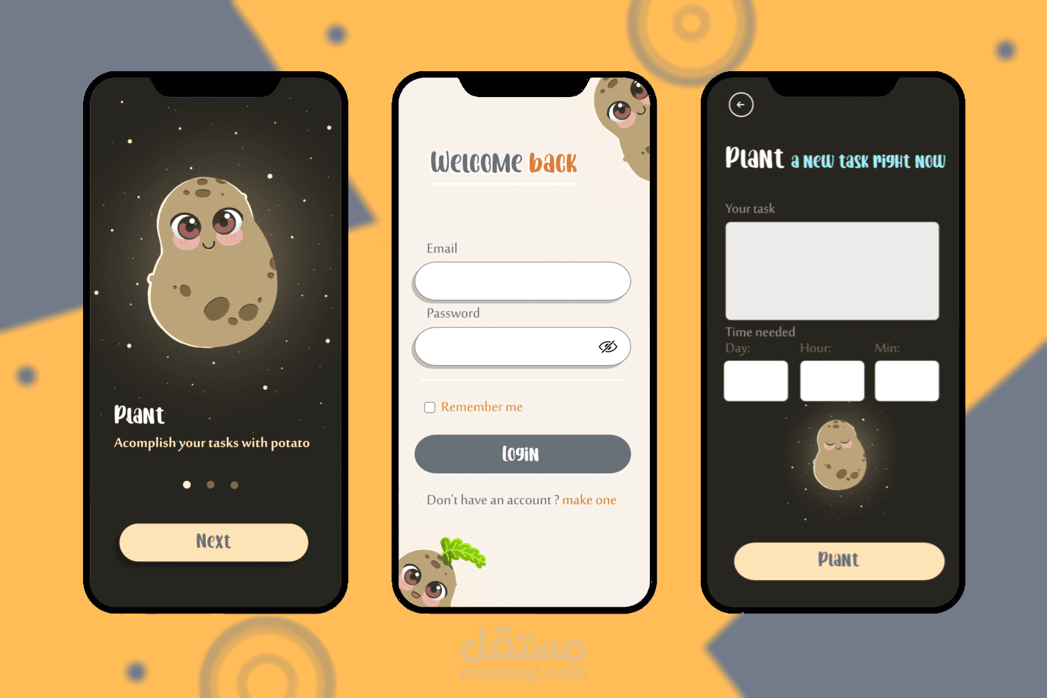 Ui designs for a project