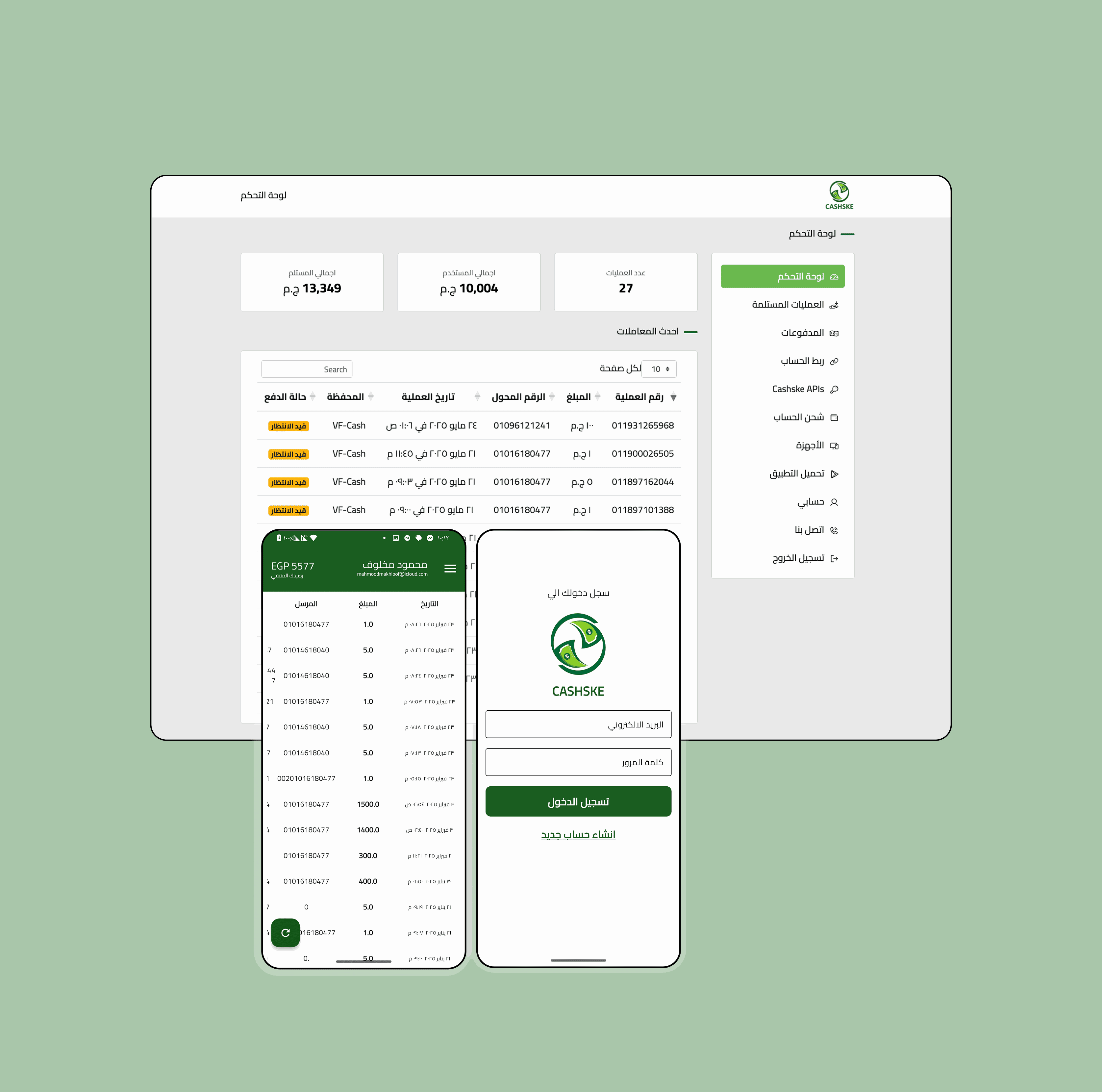 نظام بوابة دفع Cashske
