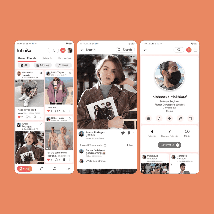 Infinite – Social Media App