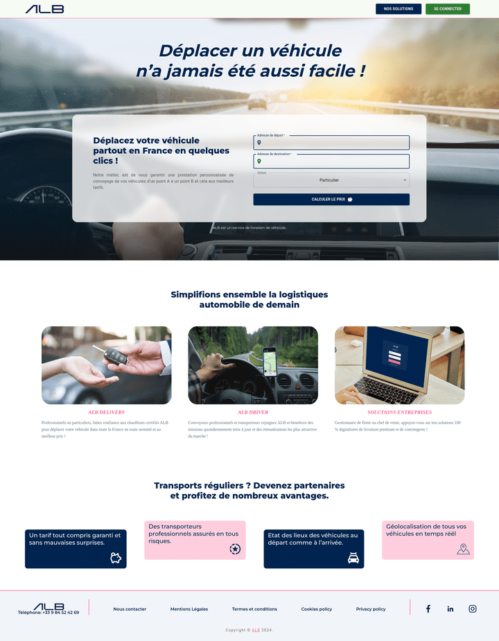 ALB solutions logistique et gestion de flotte automobile