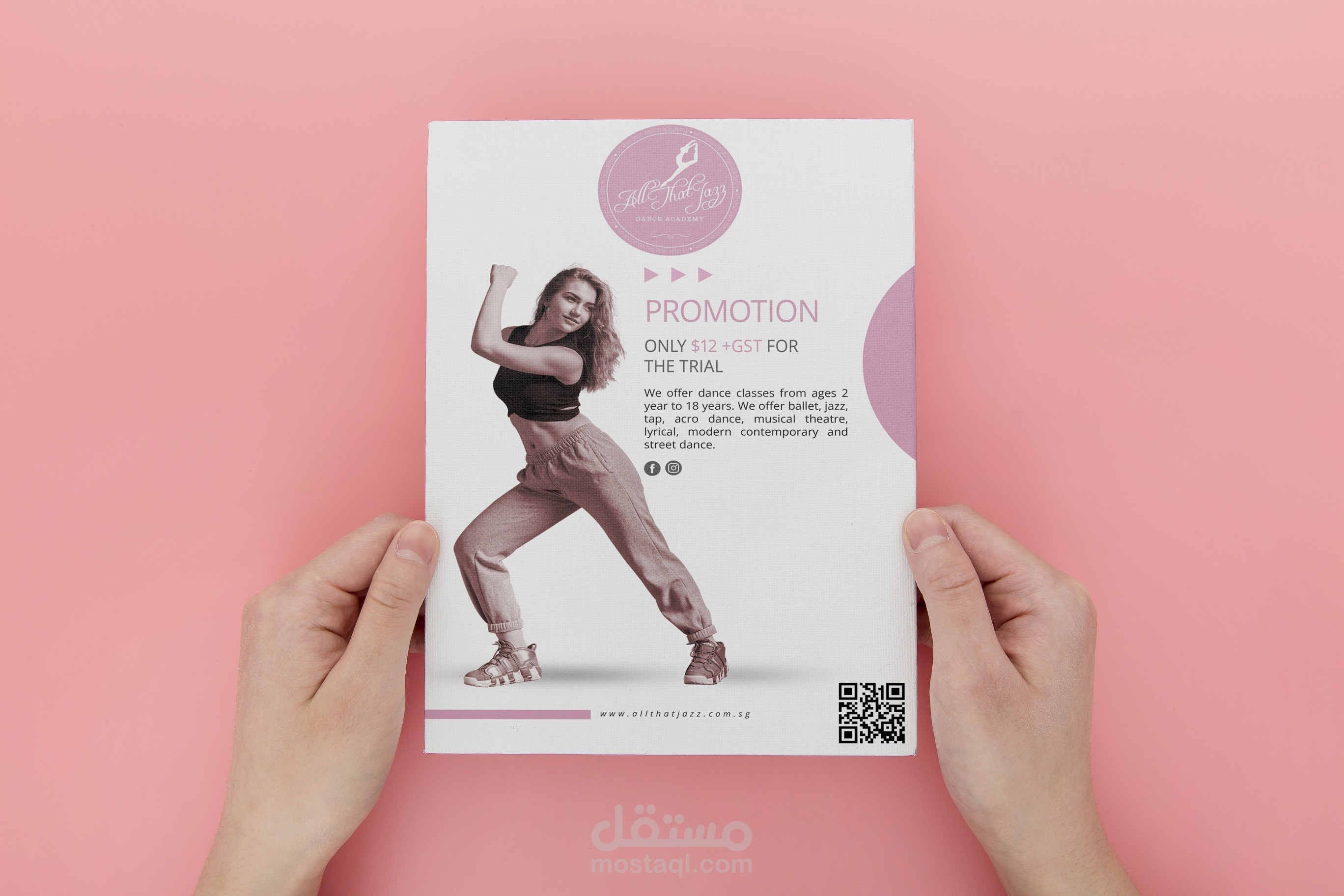 All That Jazz Dance Academy Flyer Design