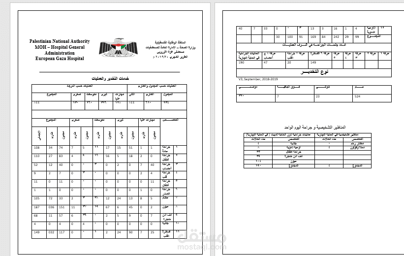 نماذج طبية للمستشفيات باللغة العربية