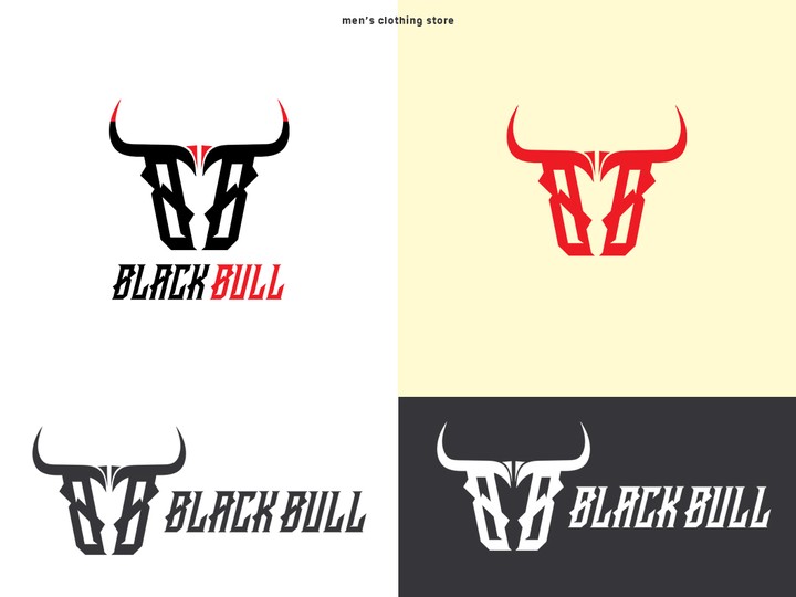 logo design (black bull)