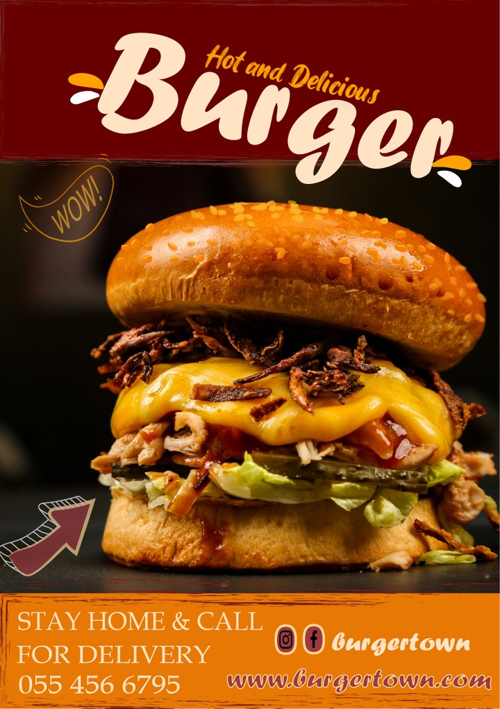 poster for a burger restaurant