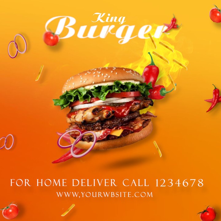 banner design for burger resturant