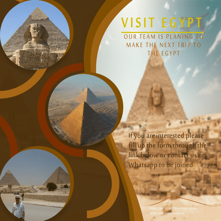 تصميم إعلان رحلة إلى مصر