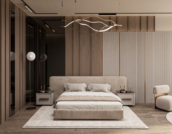 modern master bedroom