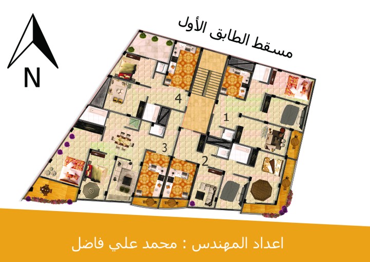 2D Photoshop Architecture Plan& Elevation