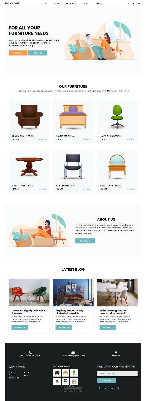 تطوير موقع متكامل باستخدام React.js