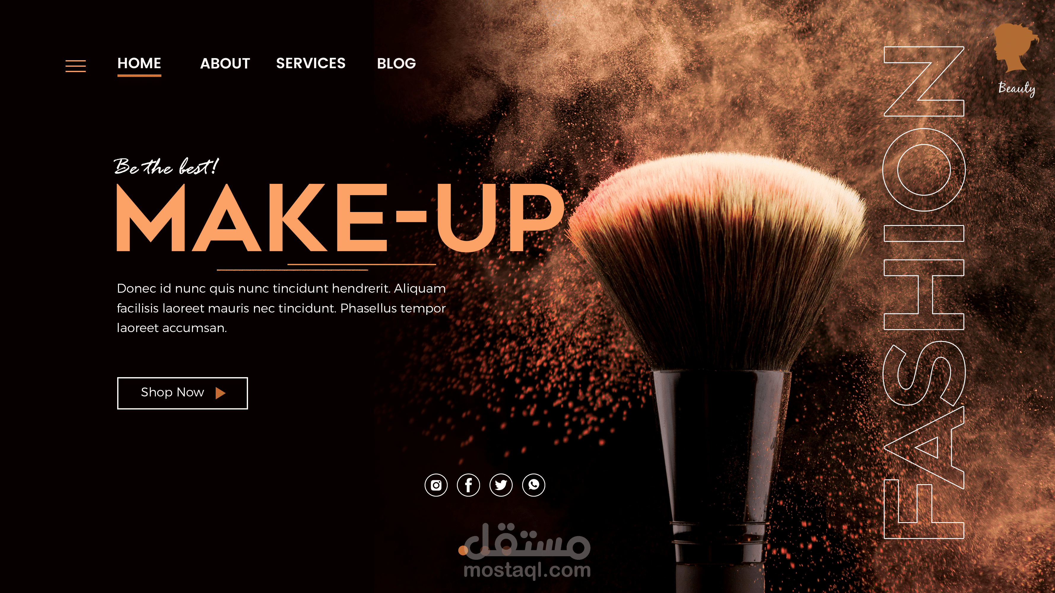 تصميم صفحة ويب (make-up)