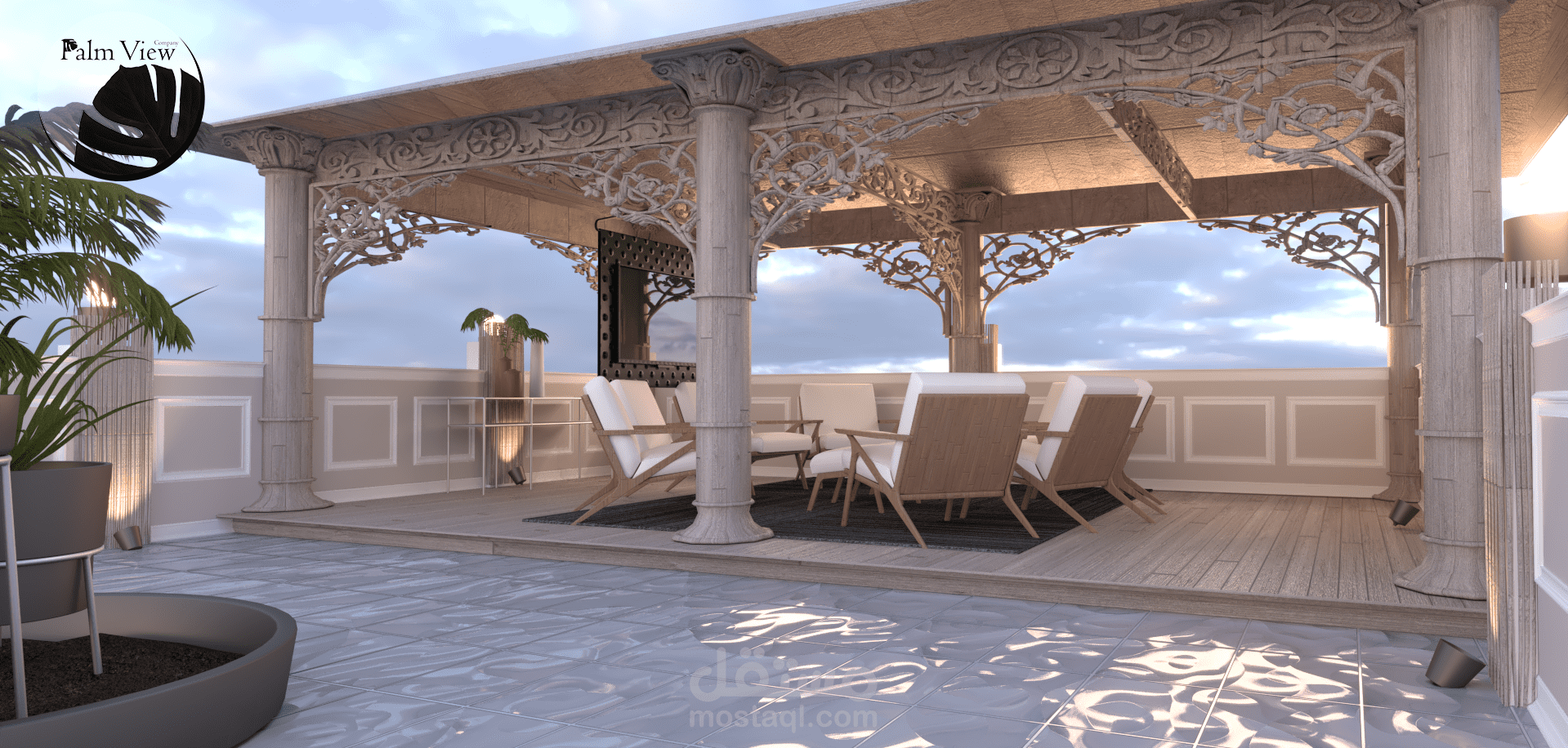 تصميم Pergola برجولا خشبية