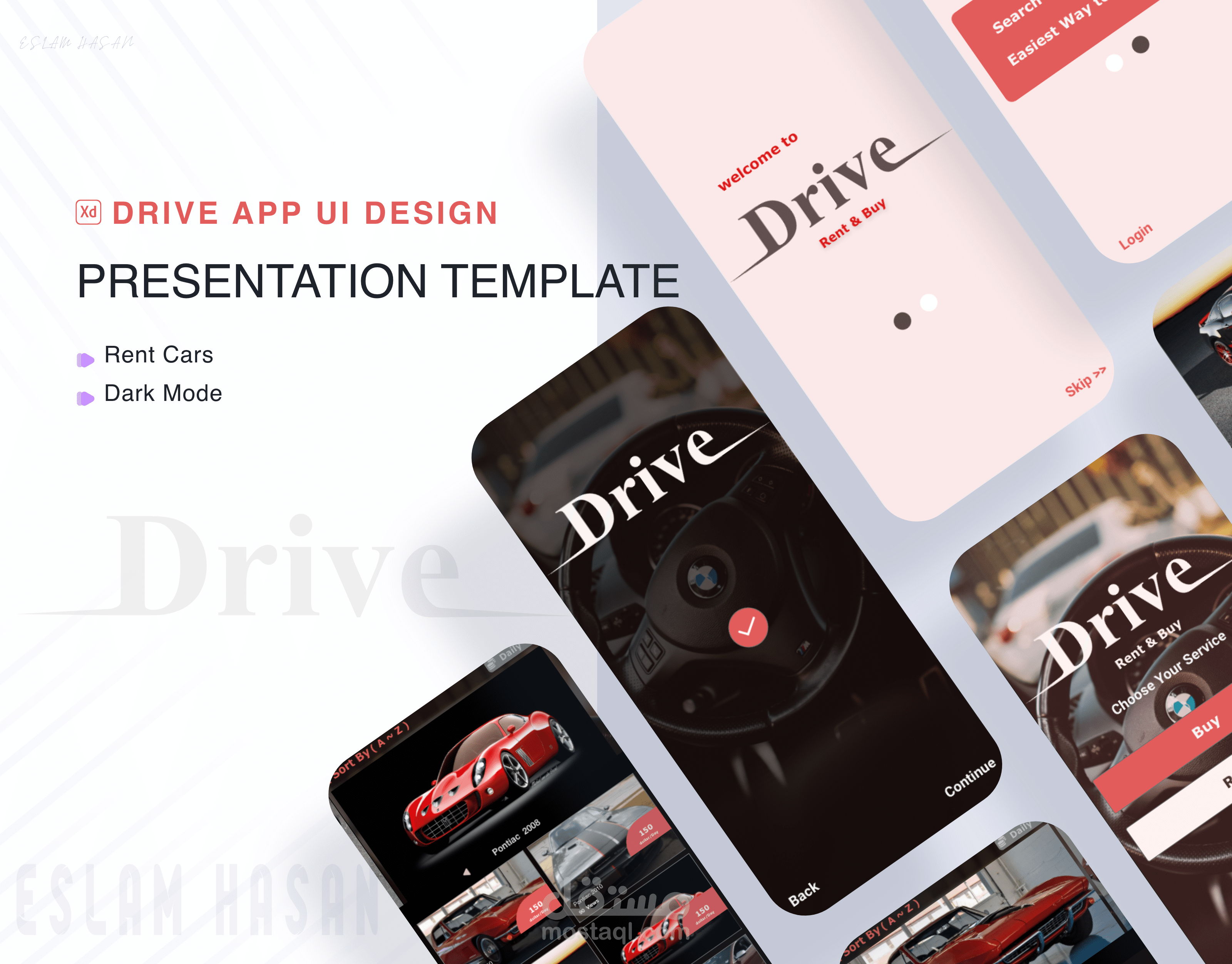 UI UX Design Drive buy Rent Cars | مستقل