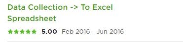 Data Collection -> To Excel Spreadsheet