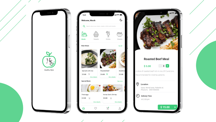 Online Healthy Food  App   تطبيق لطلب الأكل الصحي