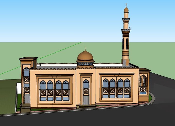 تصميم مسجد باحترافية عالية 3D