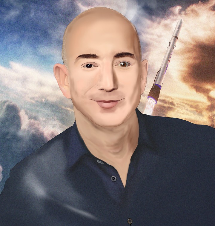 رسم صورة Jeff Bezos باستعمال فوطوشوب/ Photoshop