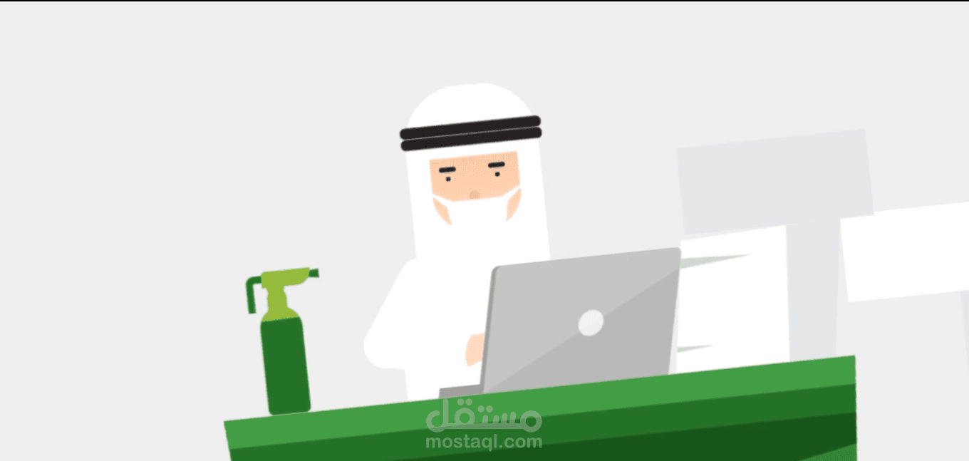 فيديو موشن جرافيك | الموظف زين تتطبيق من كورس المصمم سونى ديزاينر