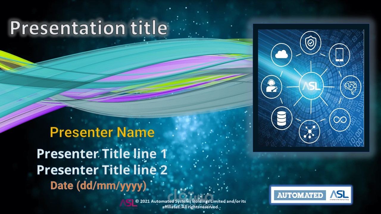 عمل نموذج لعرض تقديمي لشركة ASL