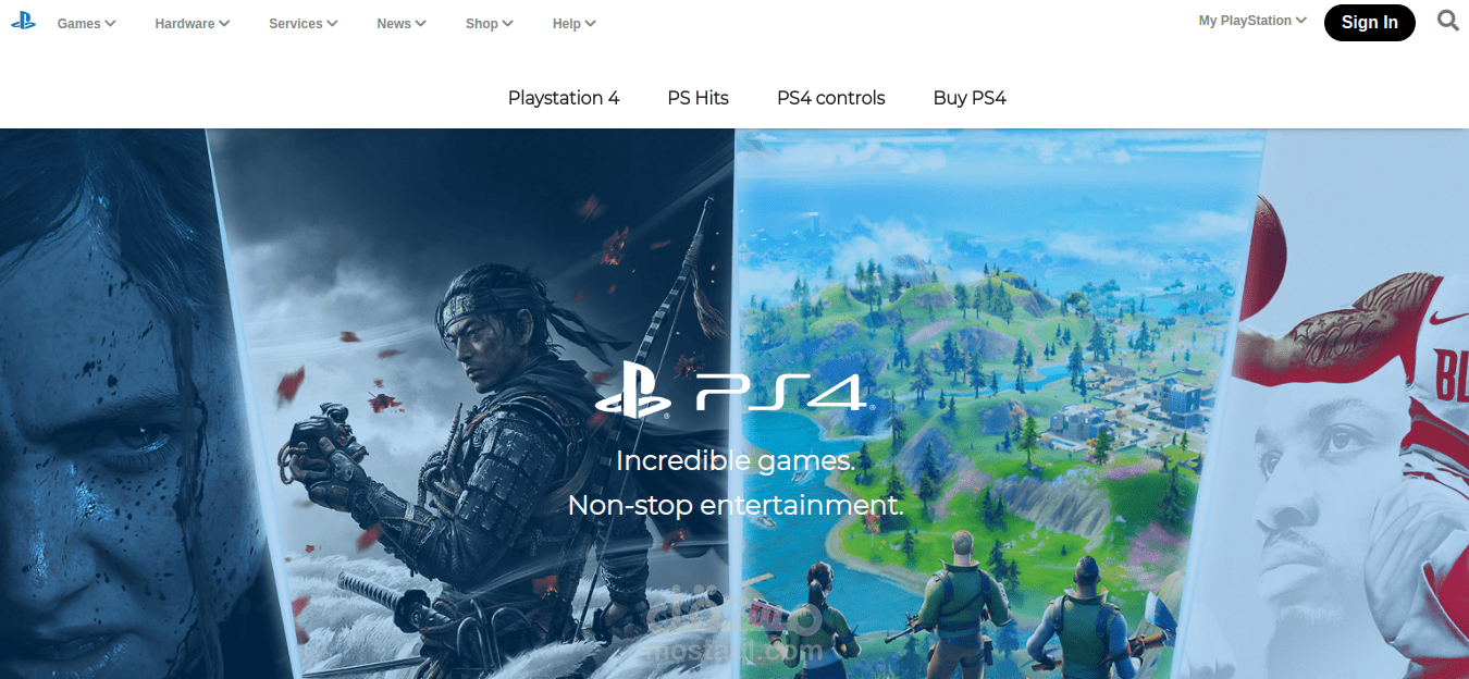 PS4 WebPage Clone - Responsive Web Design