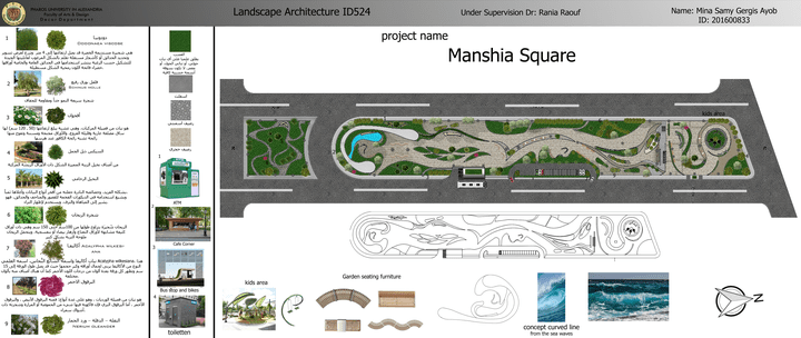 مشروع مقترح لتطوير ميدان المنشيه بالاسكندريه - مصر