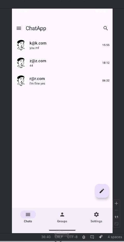 Android chat app