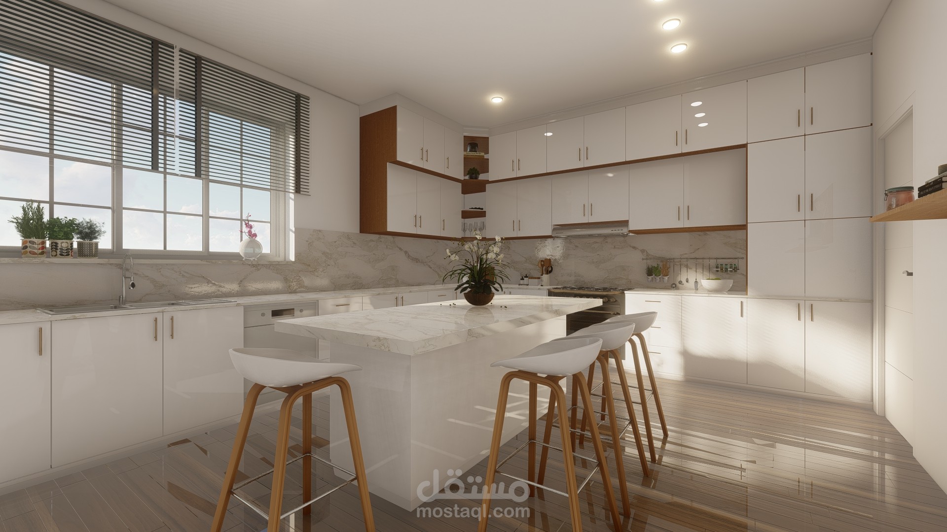 تصميم مطبخ  K  44   Kitchen design with Island