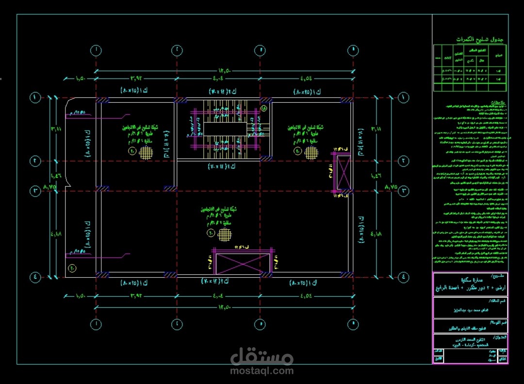 تصميم معماري و إنشائي عماره سكينه