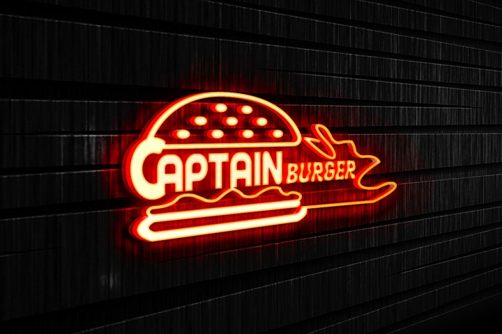 captain burger branding