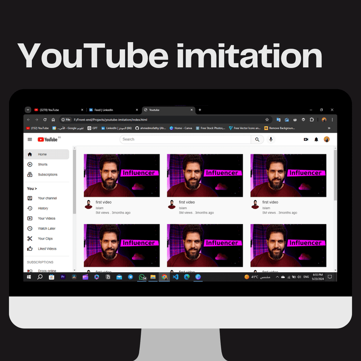 YouTube imitation