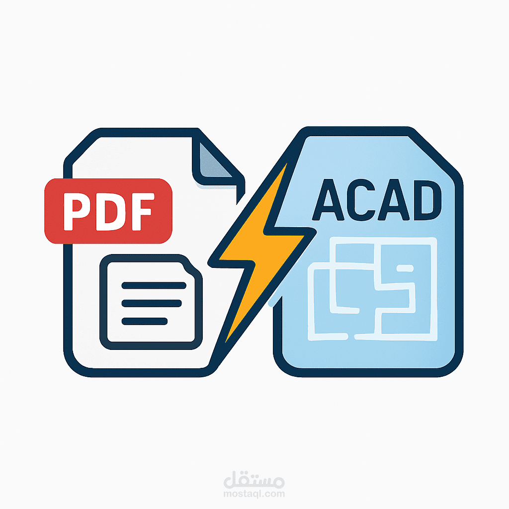 عمل مخططات ACAD من ملفات PDF