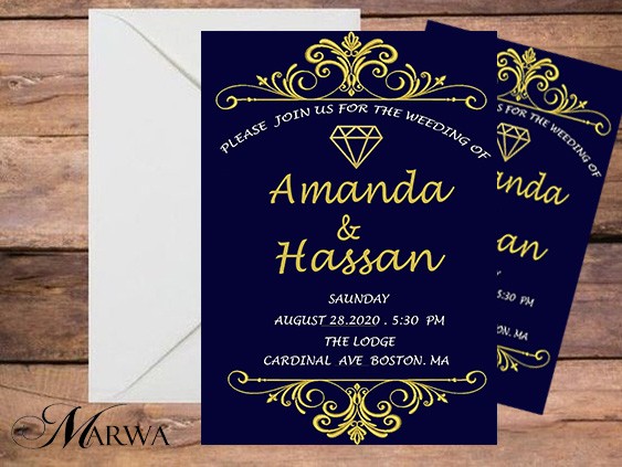 Wedding invitation cards بطاقات دعوة