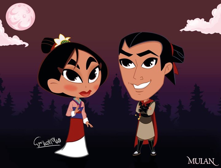 Cute Chibi Mulan & Shang