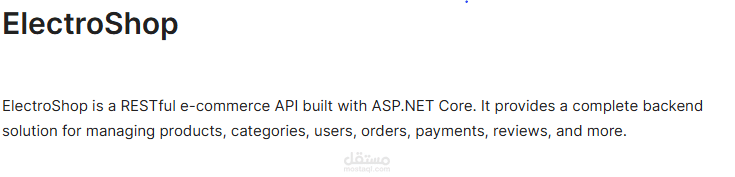 ElectroShop – RESTful E-Commerce API