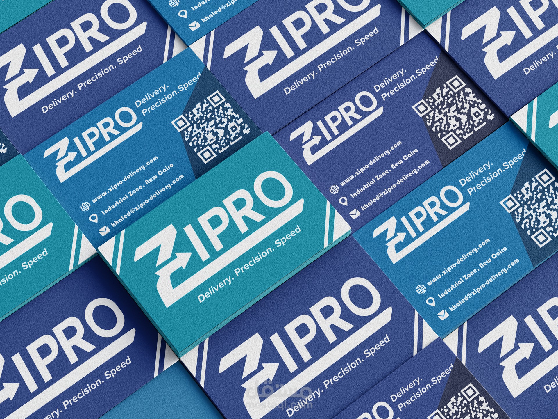 Business Card Design for ZIPRO Delivery