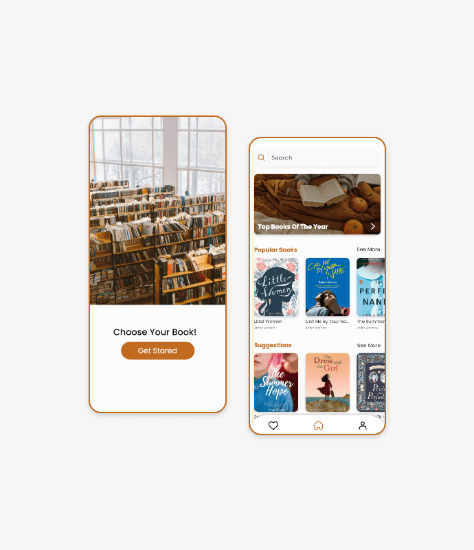 Book shelf App design