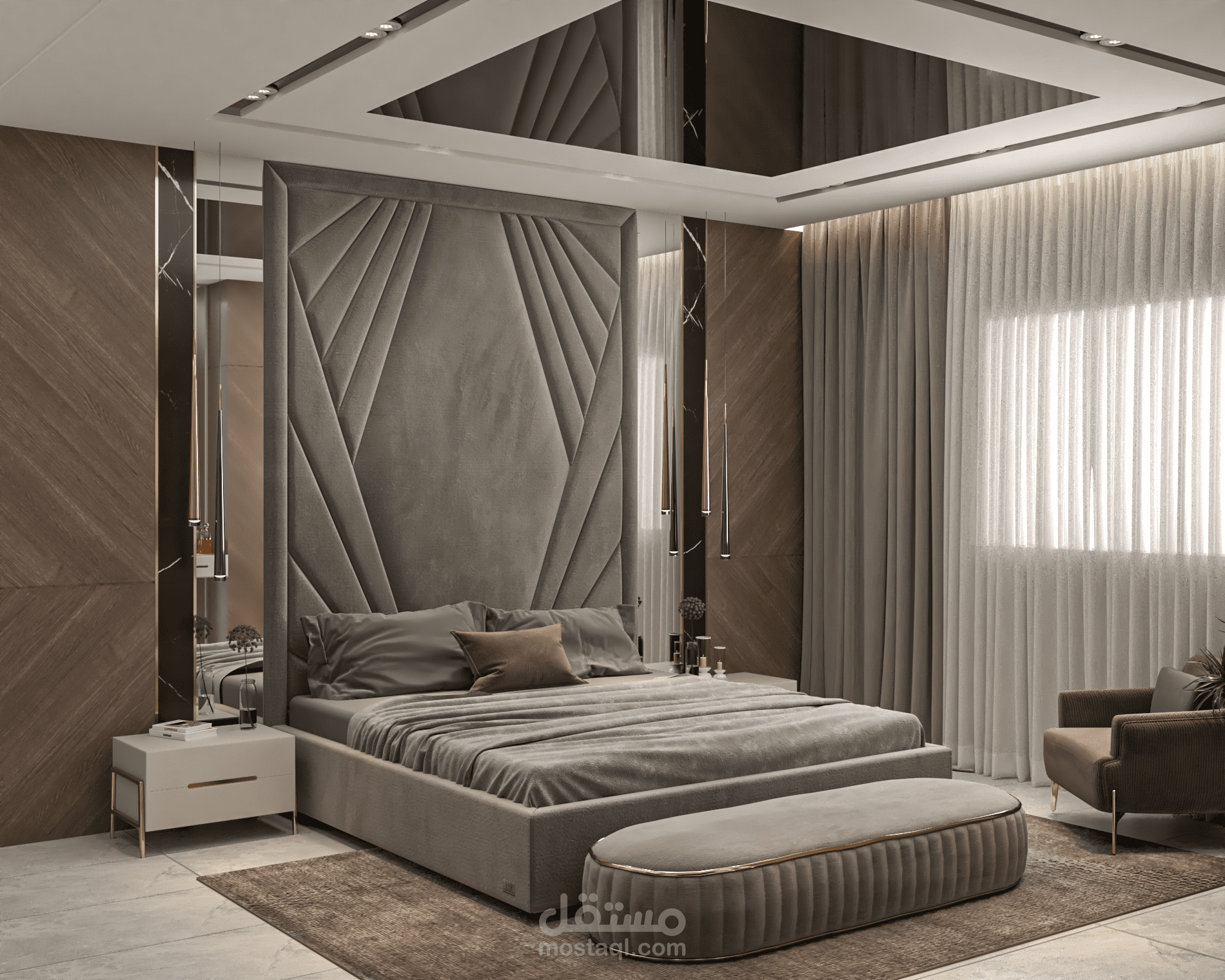 تصميم غرفة نوم مودرن Modern Style