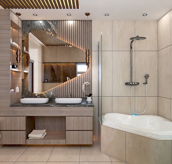 Modern Master Bathroom