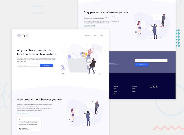 fylo-landing-page-with-two-column-layout-master