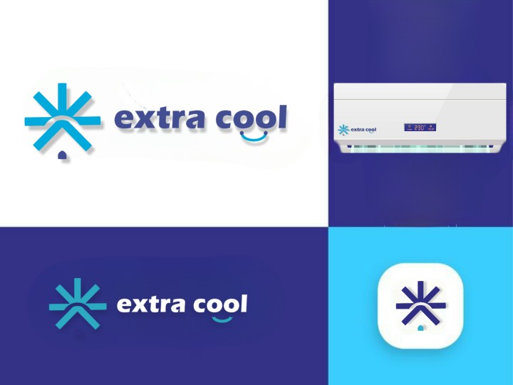 تصميم لوجو لشركه تكيفات extra cool