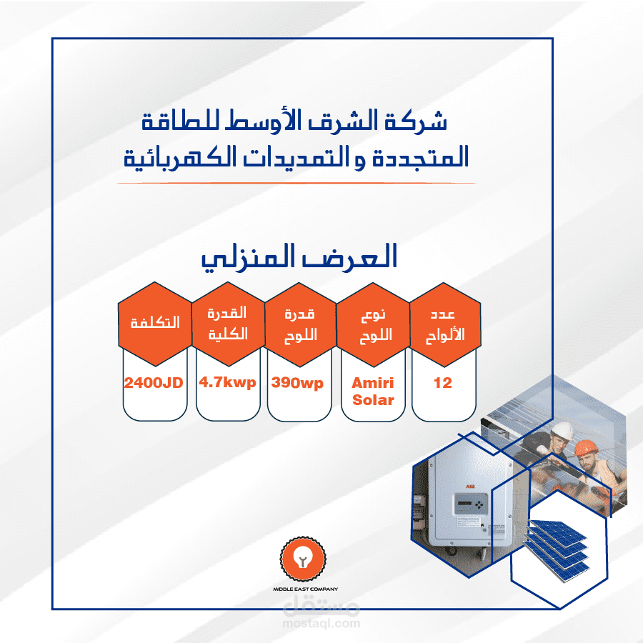 إعلان لشركة الشرق الأوسط