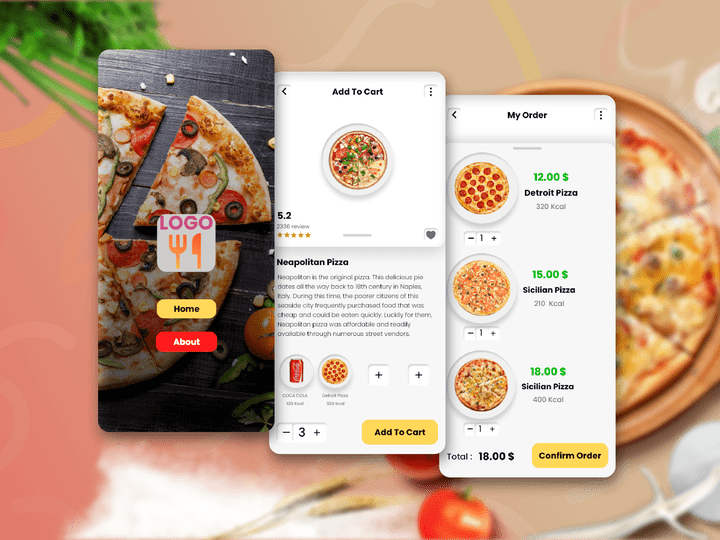 New Project Pizza Restaurant   I   تصميم تطبيق لمطعم بيتزا