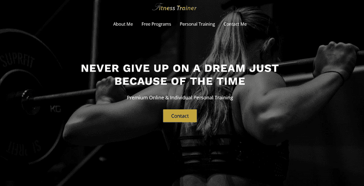 Fitness Trainer WebSite