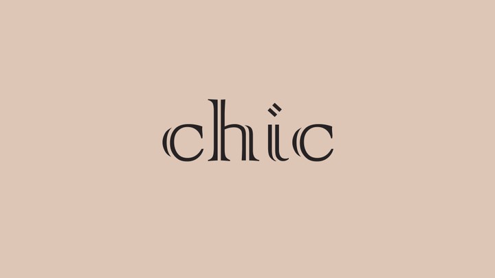 لوجو لمتجر ملابس الكتروني (chic)